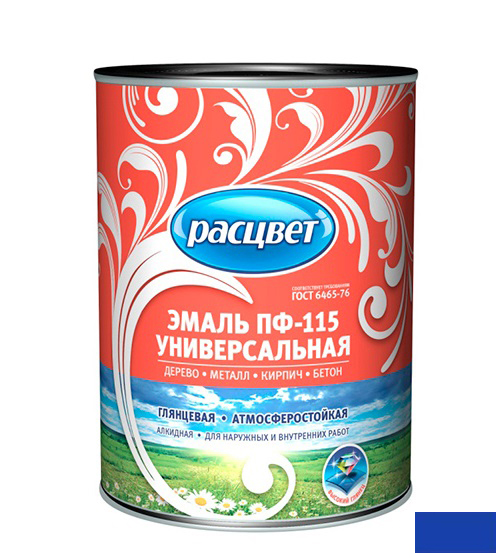 Эмаль ПФ-115 "РАСЦВЕТ ГОСТ" синяя 1,9кг /6/