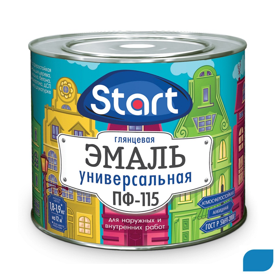 Эмаль ПФ-115 голубой  "Старт"  (1,8кг)(6) Сайвер   