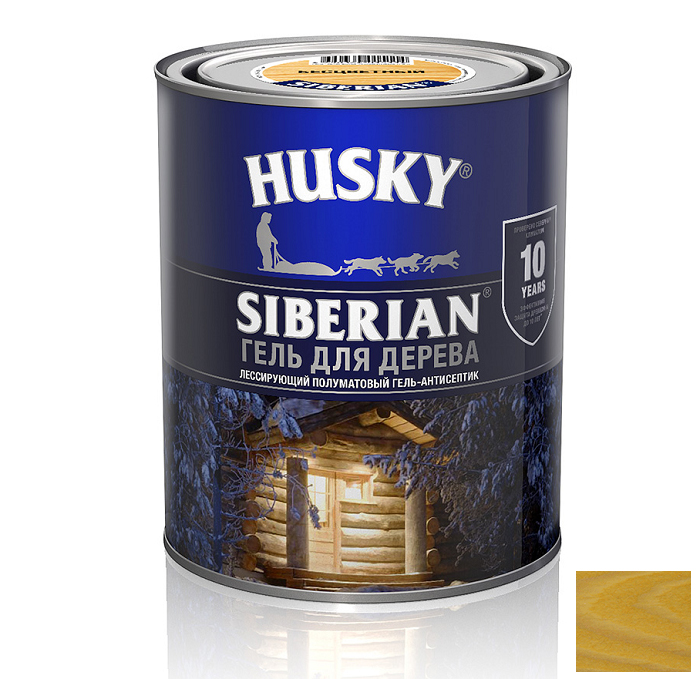 Гель для дерева HUSKY SIBERIAN полуматовый калужница /сосна/ / 2,7л/ /3шт/