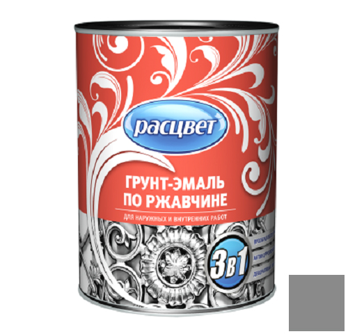 Грунт-эмаль по ржавчине "РАСЦВЕТ" серая 17кг