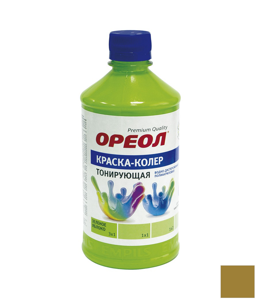 Краска-колер "ОРЕОЛ" тонирующая ВД полиакриловая тобакко 0,725кг /10шт/							