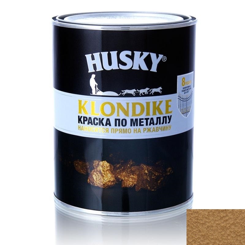 Краска по металлу HUSKY-KLONDIKE с молотковым эффектом медь (0,9л; 6шт)