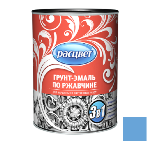 Грунт-эмаль по ржавчине "РАСЦВЕТ" голубая 17кг