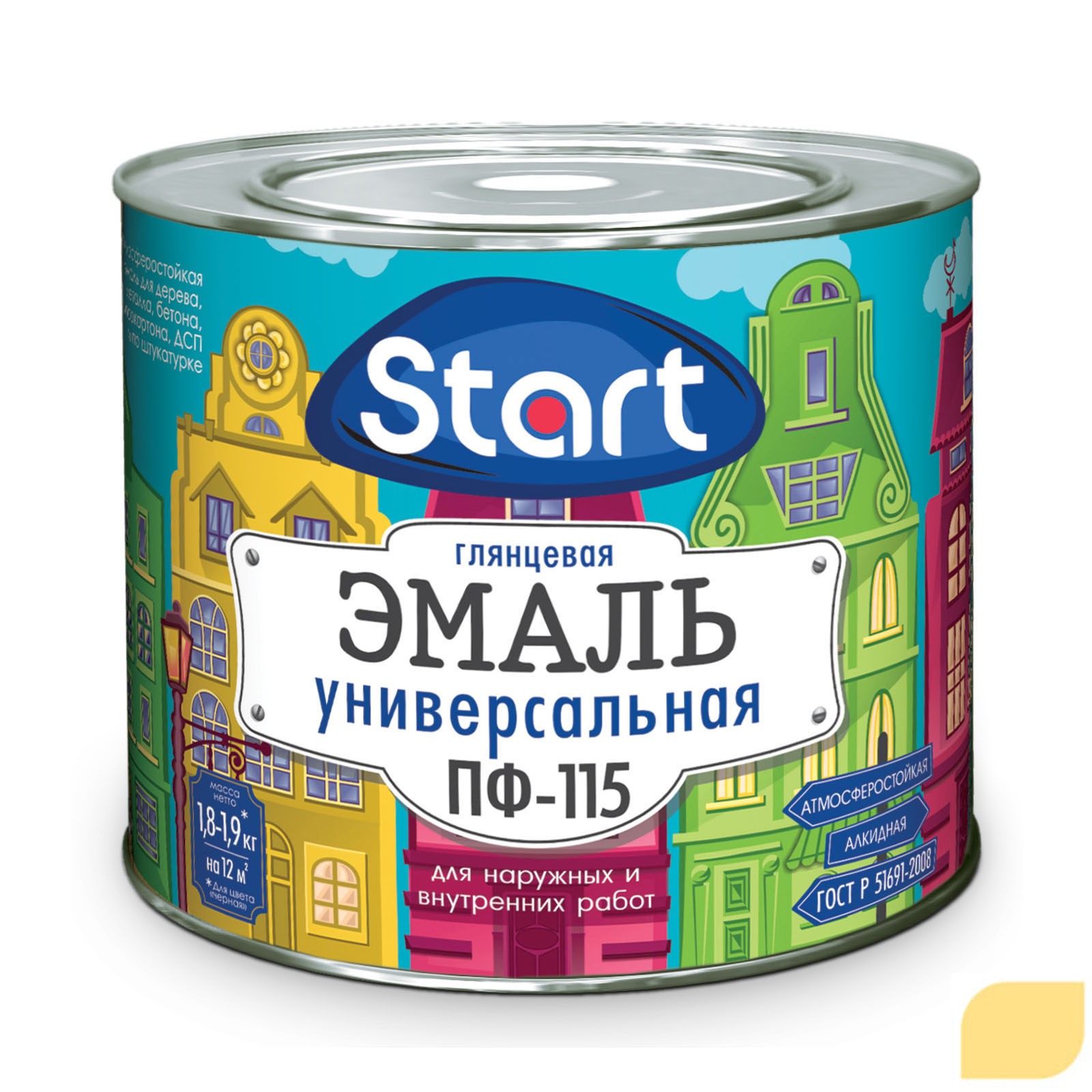Эмаль ПФ-115 кремовый  "Старт" (0,8кг) (14) Сайвер ЗАКАЗ