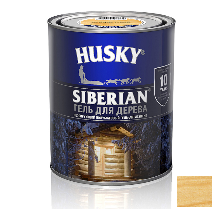 Гель для дерева HUSKY SIBERIAN полуматовый б/цв. / 0,9л/ /6шт/