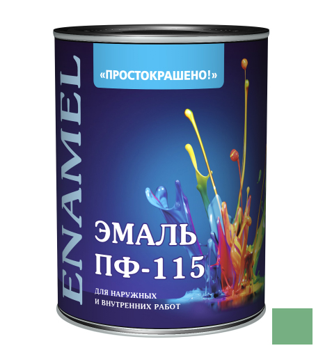 Эмаль ПФ-115 "ПРОСТОКРАШЕНО" св.-зеленая 0,9кг /14/ 
