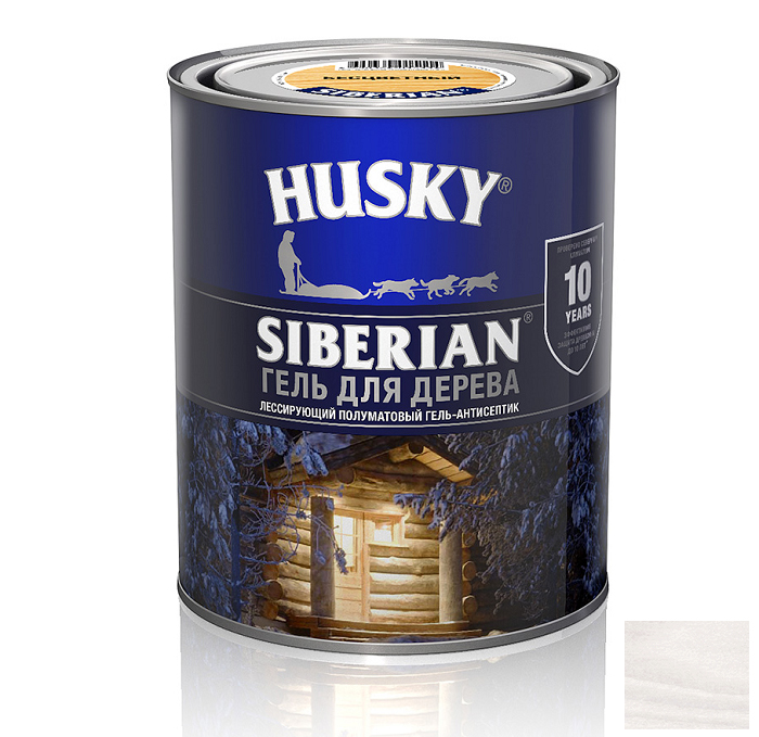 Гель для дерева HUSKY SIBERIAN полуматовый белый / 0,9л/ /6шт/