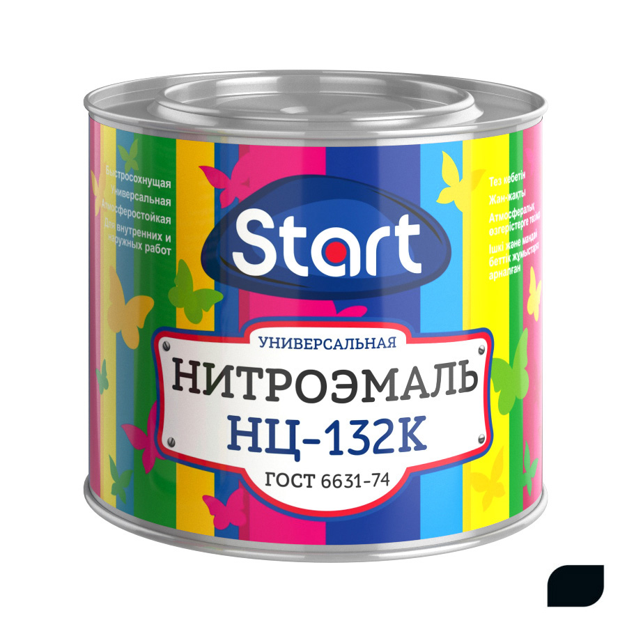 Нитроэмаль НЦ-132К Гост661-74 черная 1,7кг /6/ Сайвер