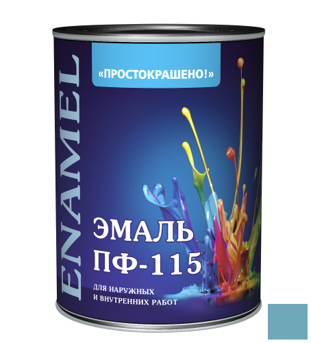 Эмаль ПФ-115 "ПРОСТОКРАШЕНО" голубая 2,7кг /6/ 