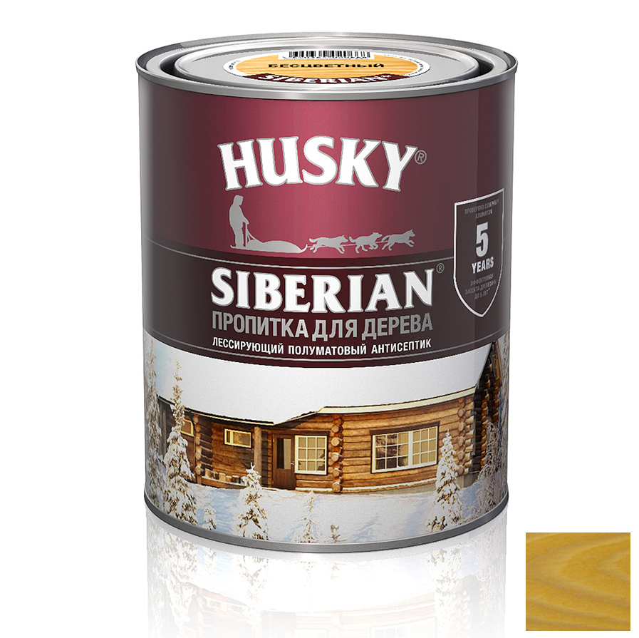 Пропитка для дерева "HUSKY SIBERIAN" п/мат. калужница до -20С /2,7л/ /3/