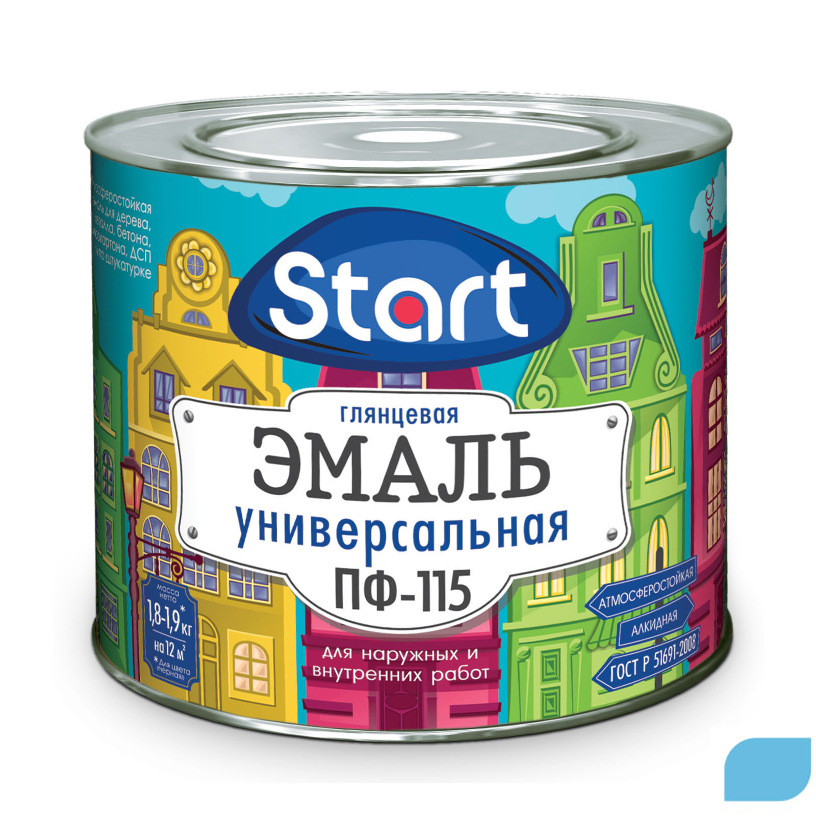 Эмаль ПФ-115 светло-голубой  "Старт" (6кг)(3) Сайвер СНЯЛИ