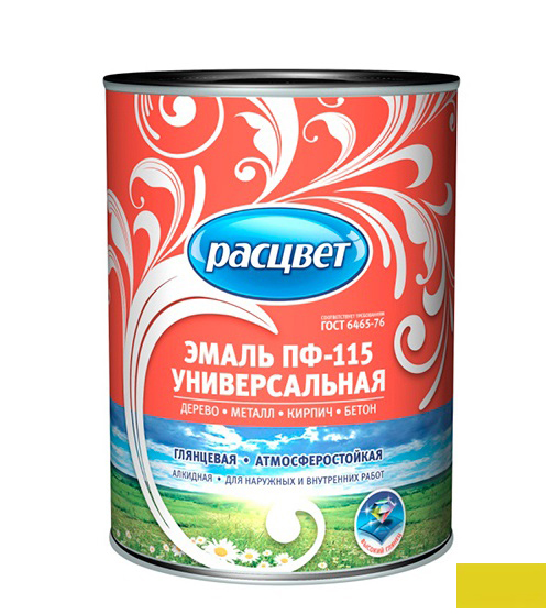 Эмаль ПФ-115 "РАСЦВЕТ ГОСТ" ярко-желтая 2,7кг /6/