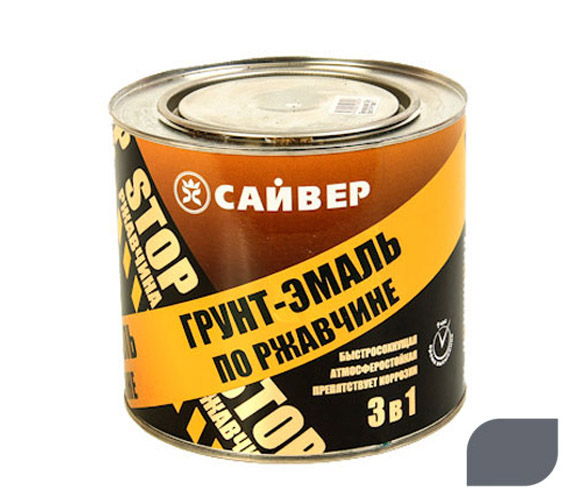 Грунт- эмаль по ржавчине ХВ 3-в-1 серый (20кг)  Сайвер ЗАКАЗ