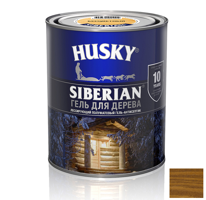 Гель для дерева HUSKY SIBERIAN полуматовый орех /0,9л/ /6шт/