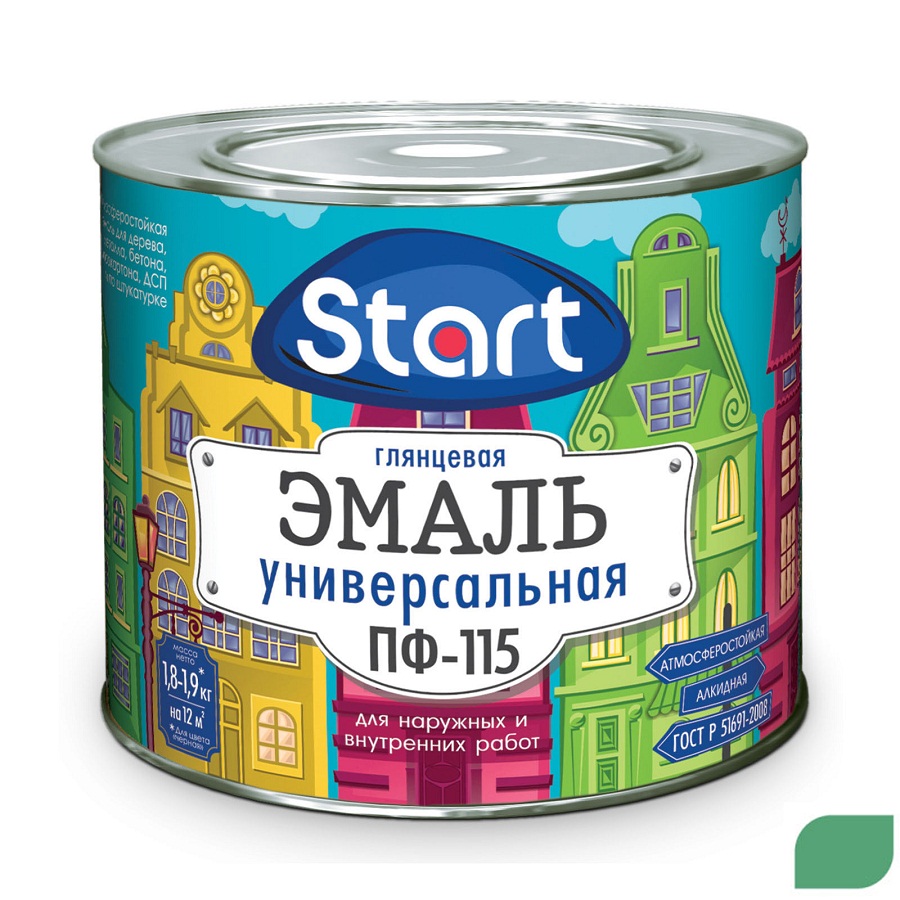 Эмаль ПФ-115 фисташковый  "Старт" (55кг) Сайвер ЗАКАЗ 