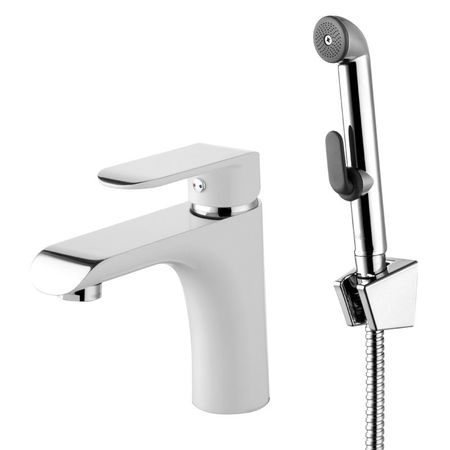 Смеситель для умывальника с гигиеническим душем, Calipso, ТМ "IDDIS" CALSB00i08