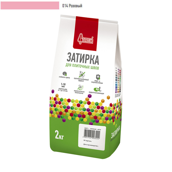Затирка для плиточных швов "Старатели" розовый 014  /2кг//8/ ЗАКАЗ