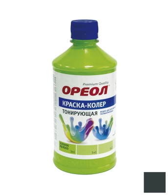 Краска-колер "ОРЕОЛ" тонирующая ВД полиакриловая мокрый асфальт 0,725кг /10шт/							