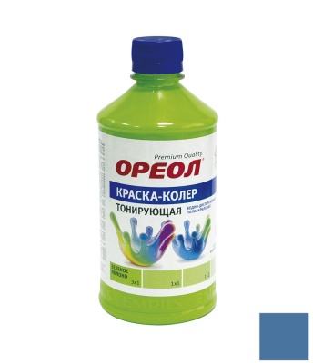 Краска-колер "ОРЕОЛ" тонирующая ВД полиакриловая голубая лагуна 0,725кг /10шт/							