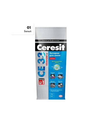 СЕ33/5 Затирка 2-5мм "CERESIT" белый 01 /5кг//6/ Россия 
